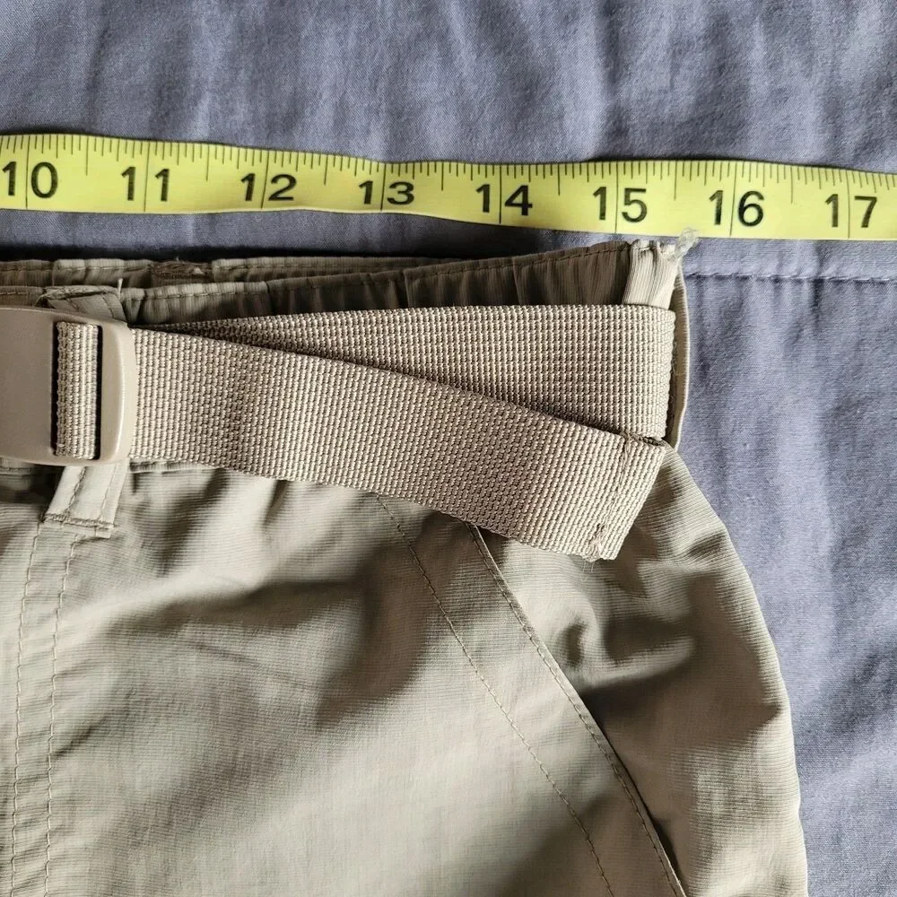REI Co-op Sahara Convertible Pants Womens 10 Beige Relaxed Fit Zip Off Hiking